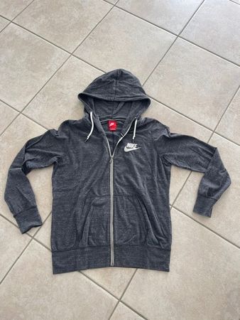 Nike Sport-Jacke mit Kapuze grau/meliert Gr. XL
