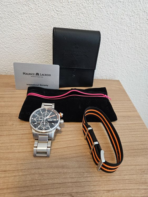 Maurice Lacroix Orologi: Maurice Lacroix Automatik Chronograph Herrenuhr, Top Zust... – Usato da Kleinwangen venduto da kleinwanger 1