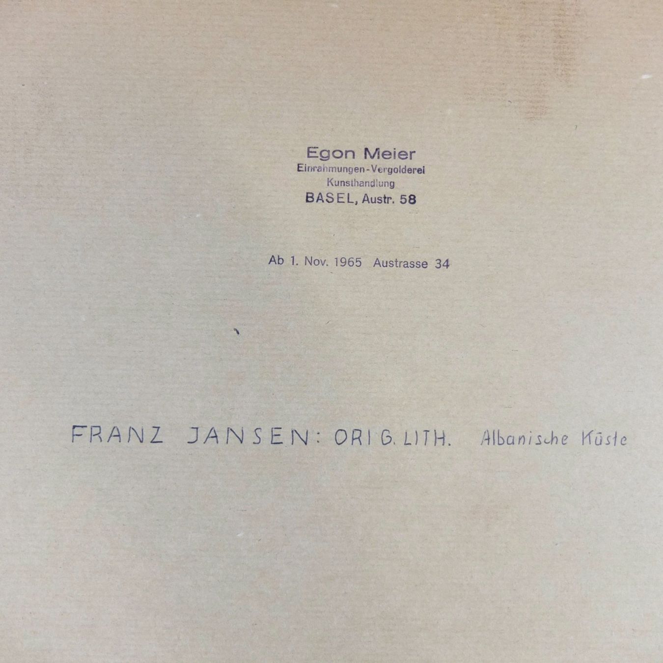 Grafica & Litografie: Franz Jansen Lithografie – Usato da Basel venduto da Brocki-auf-dem-Wolf 6