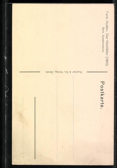 Cartes postales: Ferdinand Hodler: Holzfäller bei der Ar – D'occasion à Berlin par bartko-reher 1