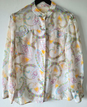 Superleichte Vintage Chiffon-Bluse