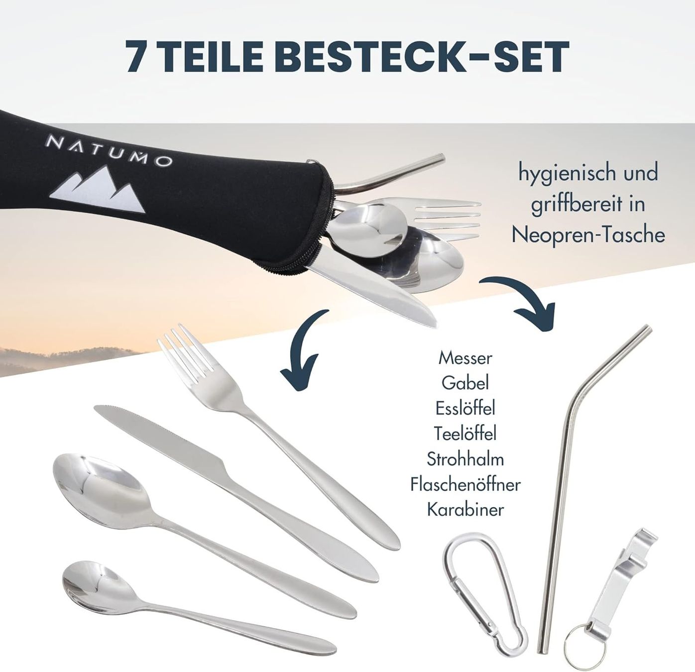 Set di piatti: Camping Besteck & Geschirr Set – Nuovo e nell'imballaggio originale da Nuglar venduto da SaleRitter 2