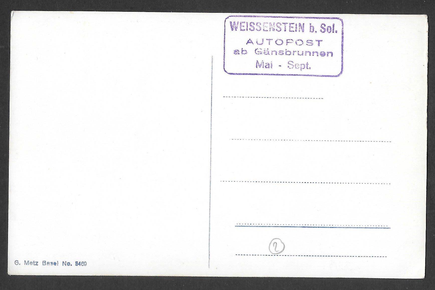 Cartoline postali: Solothurn Kurhaus Weissenstein 2 Bilder – Usato da Olten venduto da clotaldi 1