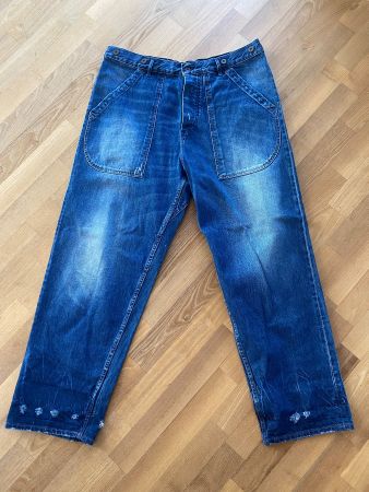 Fleurs de Bagne LE DENIM CARGO SELVEDGE "HEAVY USED"