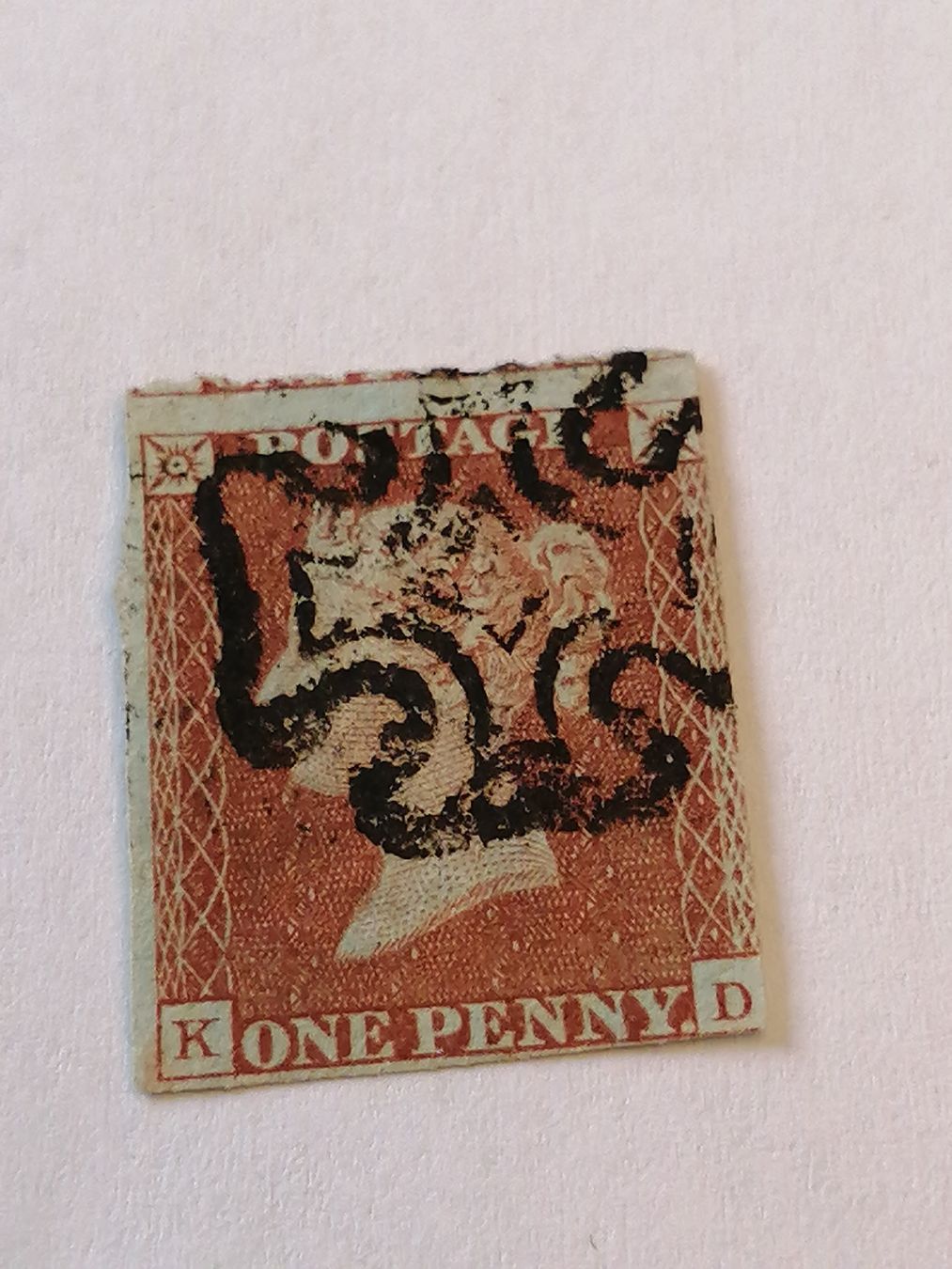 Alle Briefmarken: One Penny Red 1841  – Gebraucht aus Happerswil von tschergi