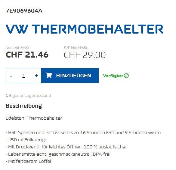Contenitori & Simili: Thermobehälter VW – Nuovo e nell'imballaggio originale da Baldegg venduto da Fischer_Baldegg 1