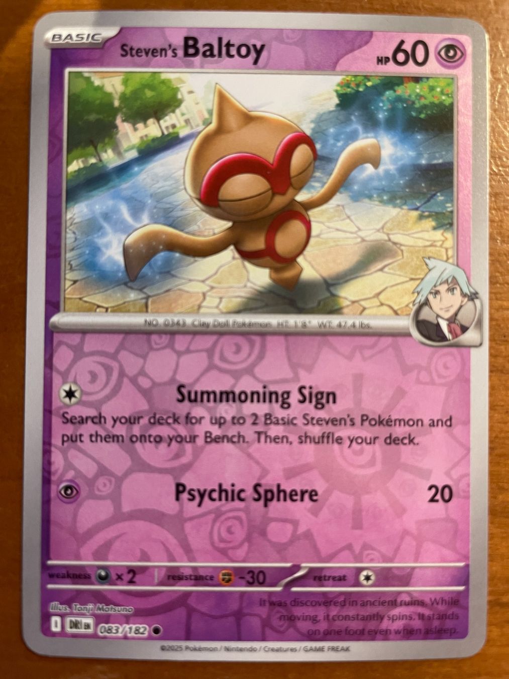 Pokémon Carte collezionabili: Pokemon Steven's Baltoy Reverse (Versand gratis) – Nuovo (secondo la descrizione) da Chur venduto da Angerson