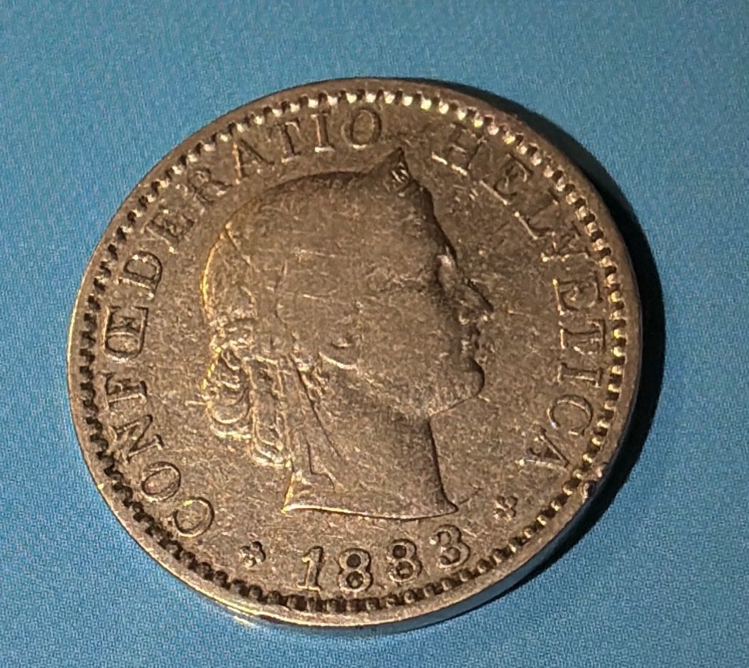 Alle Münzen: 20 centimes Suisse 1883 rare en argent – Gebraucht aus SION von MARCO-P-SION 1