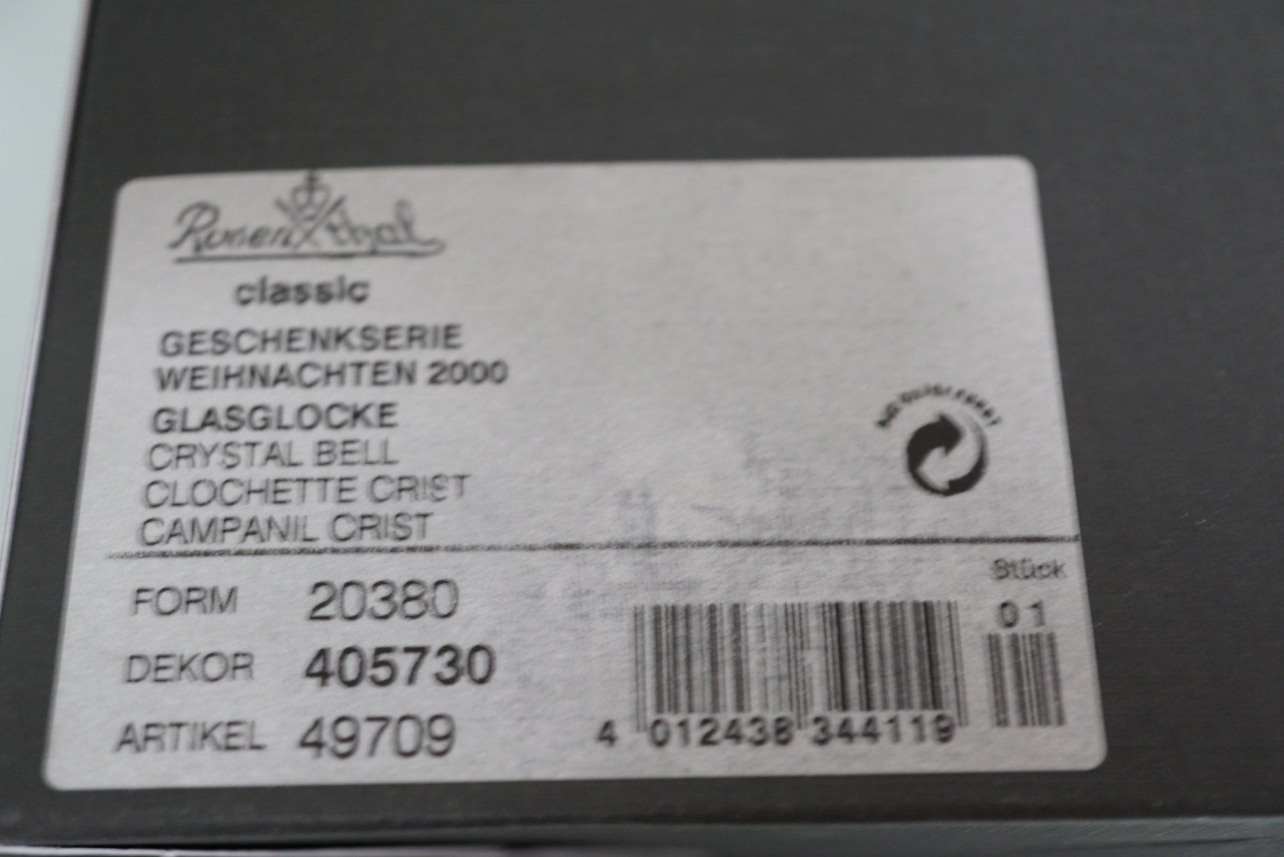 Rosenthal Campanacci mucche: Rosenthal® Weihnachtsglocke 2000 – Nuovo (secondo la descrizione) da Mels venduto da akaBella 1