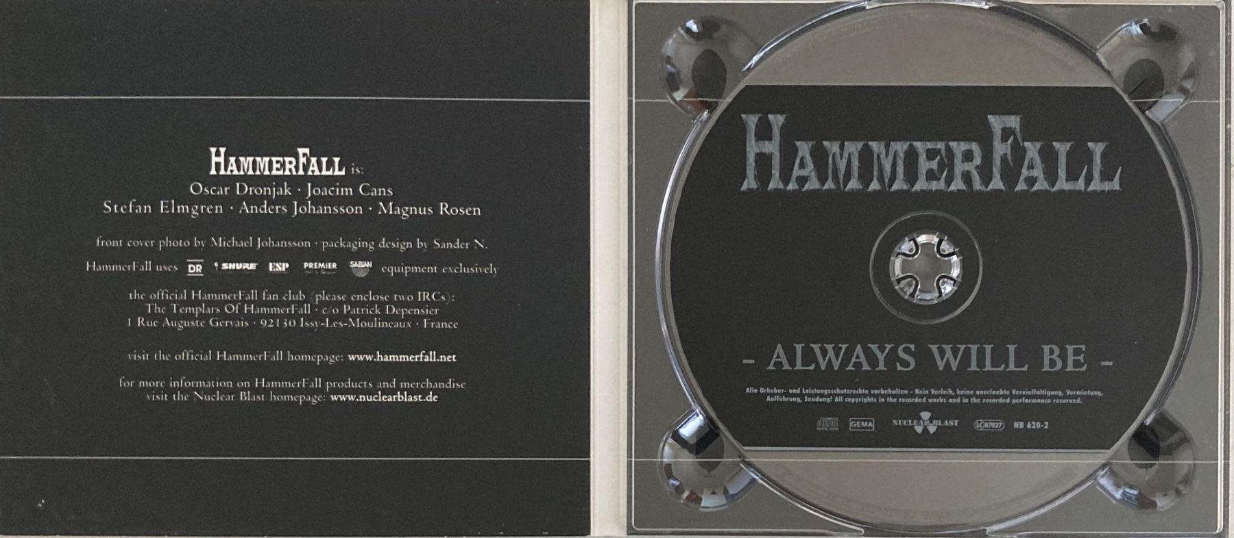 CDs: HAMMERFALL - ALWAYS WILL BE – D'occasion à Poliez-Pittet par Newtown-Records 2