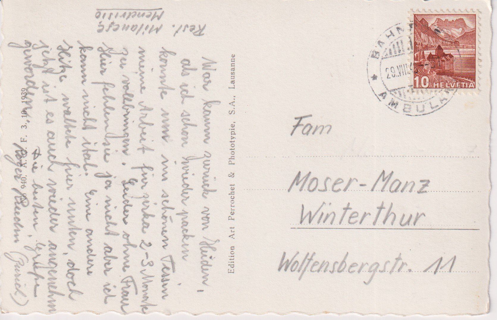 Cartoline postali: AK Mendrisio, Saluto 1948 – Usato da Riva San Vitale venduto da MAR-NAPO 1