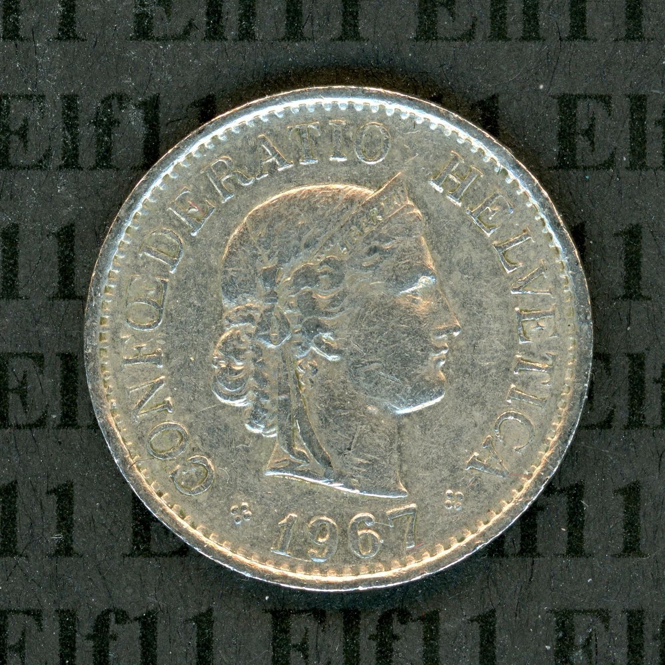 Tutti le monete: CHF___0.10 1967 -vz 10 Rappen – Usato da Widnau venduto da Elf11