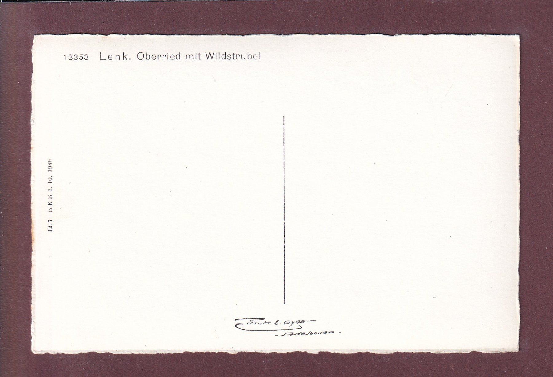 Cartes postales: LENK - Oberried - Wildstrubel – D'occasion à Pully par nicecards 1