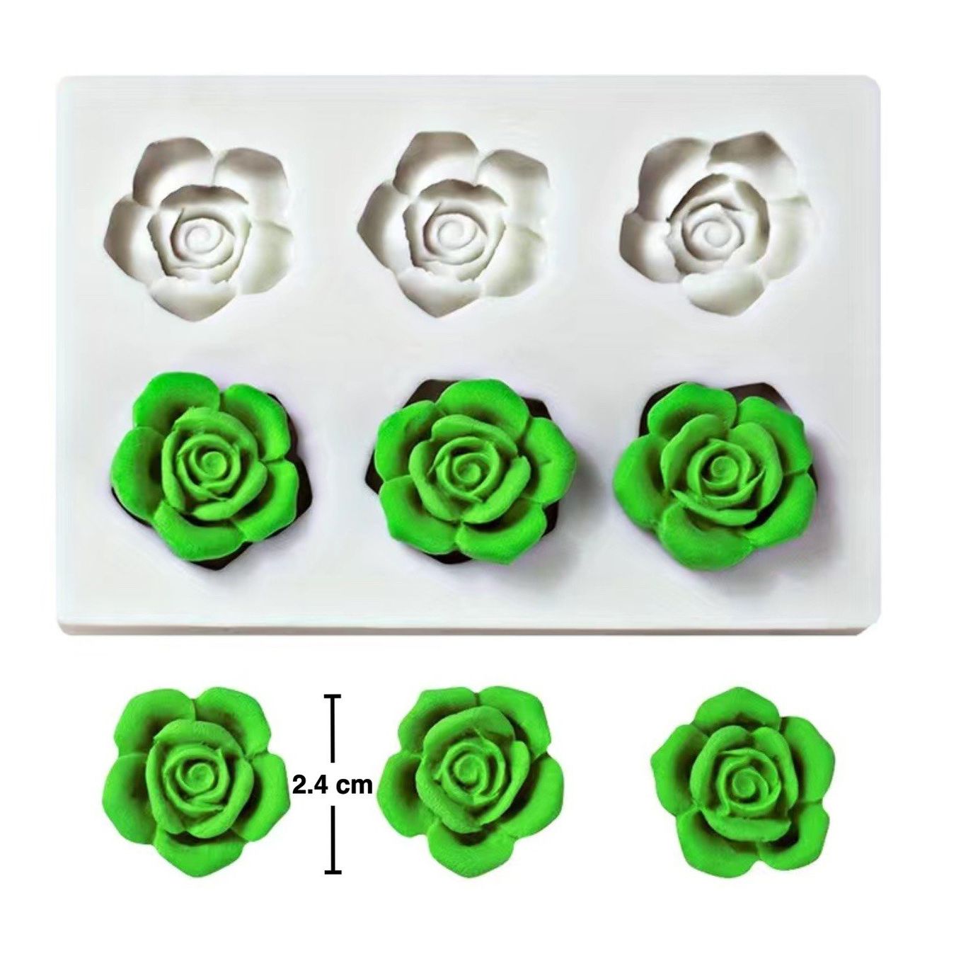 Teglie da forno: Silikonform Tortendekor Rose 6er – Nuovo e nell'imballaggio originale da Kaltbrunn venduto da schere-stein-papier
