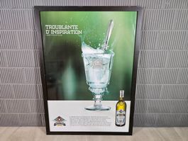 XL ABSINTHE Kübler Werbeplakat Poster, Holzrahmen 106x147cm