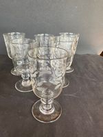 Antik Hergiswill Wine Gläser x 6 Stück