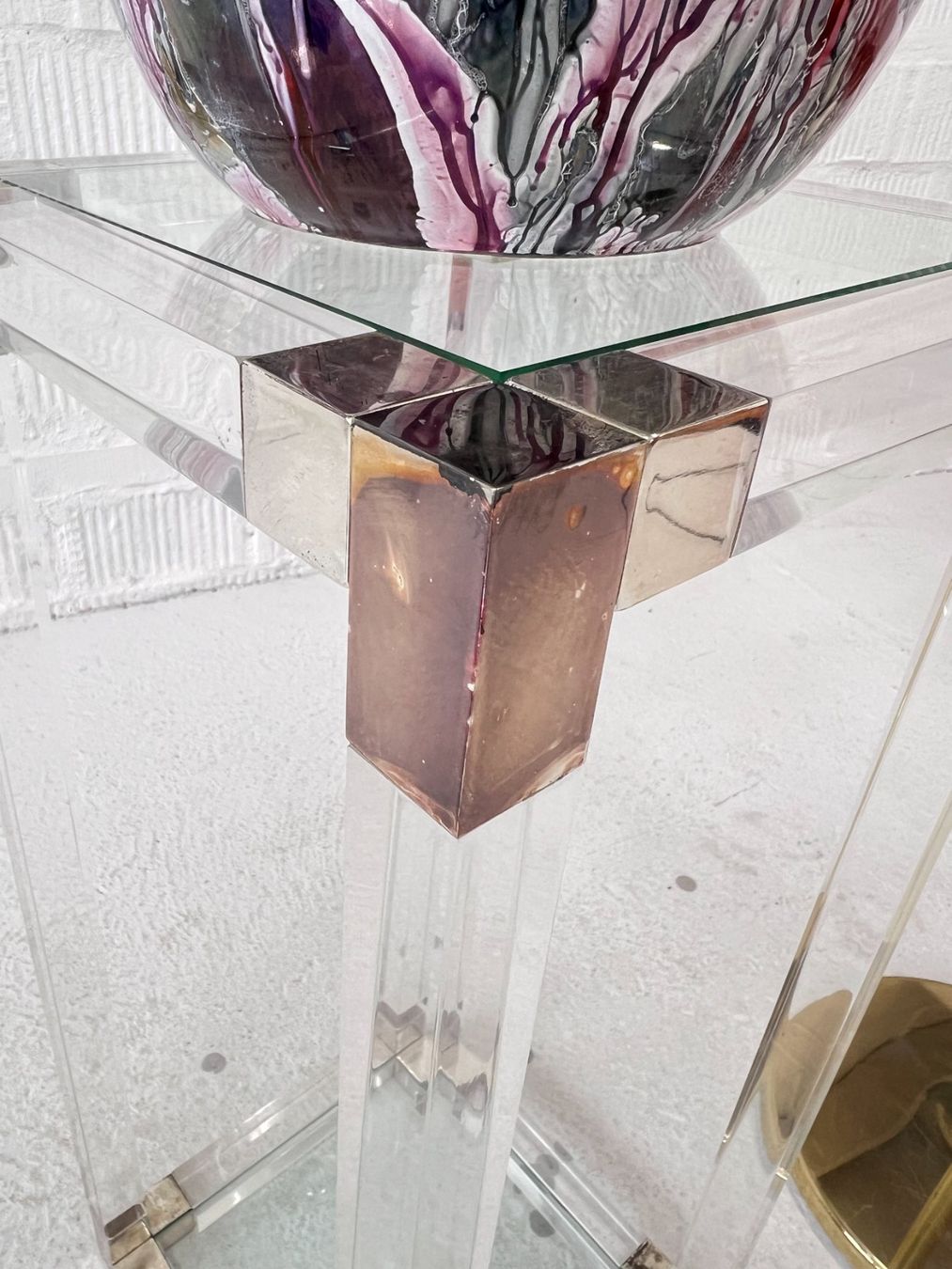 Tavoli: 80/90er Plexisäule - Blumentisch – Usato da Walzenhausen venduto da stilvollwohnen 3