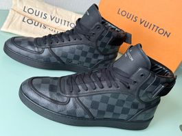 LOUIS VUITTON Rivoli Damier Monogramm Leder Hi Sneakers 44.5