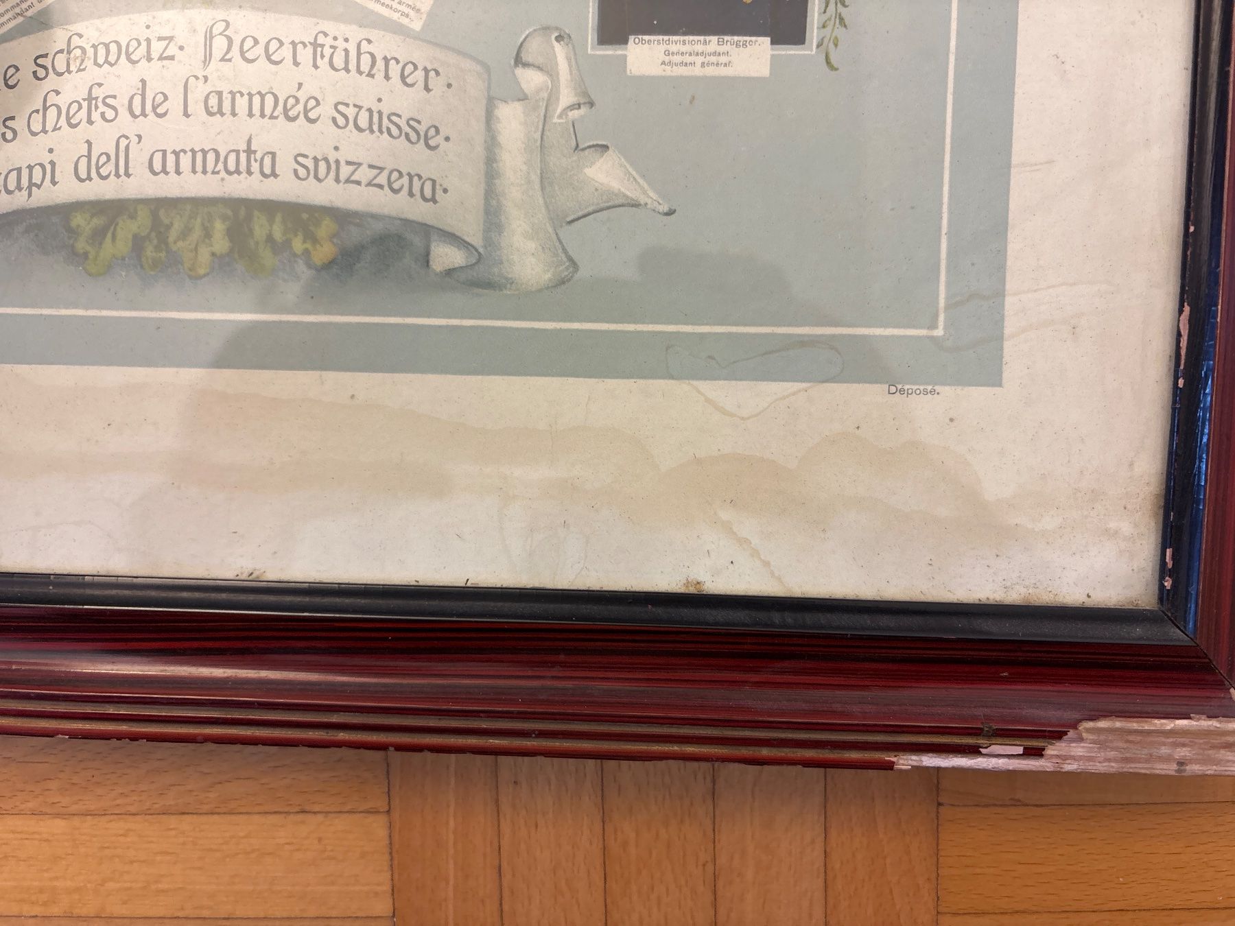 Foto & Immagini: Schweizer Heerführer - Antikes Bild mit Rahmen! – Usato da Zürich venduto da b.fabio 6