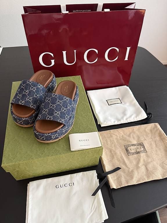 Gucci Scarpe da donna: Gucci GG Supreme Platform Sandals – Nuovo e nell'imballaggio originale da Kerzers venduto da Beli.S 1