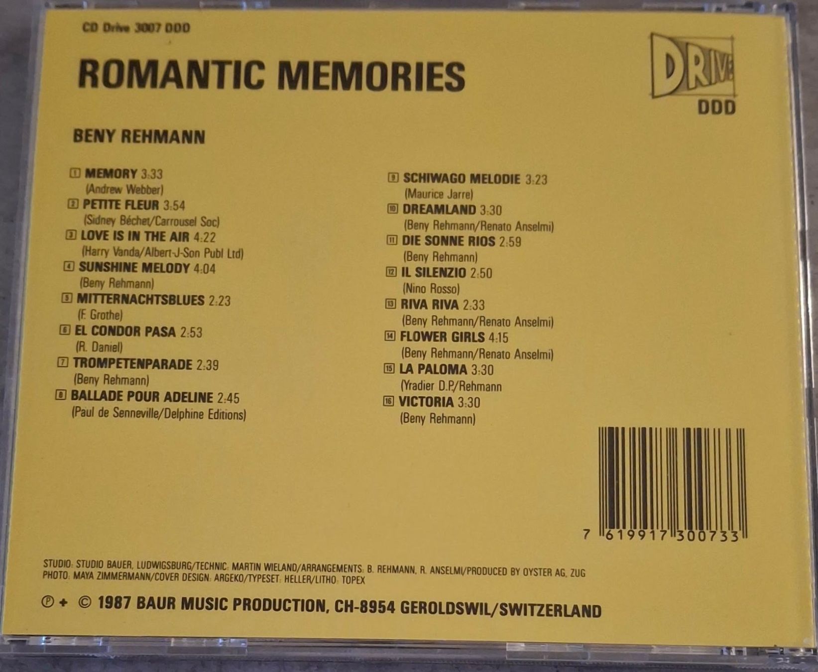 CDs: Beny Rehmann - Romantic Memories – Gebraucht aus Reinach BL von Chela04 1