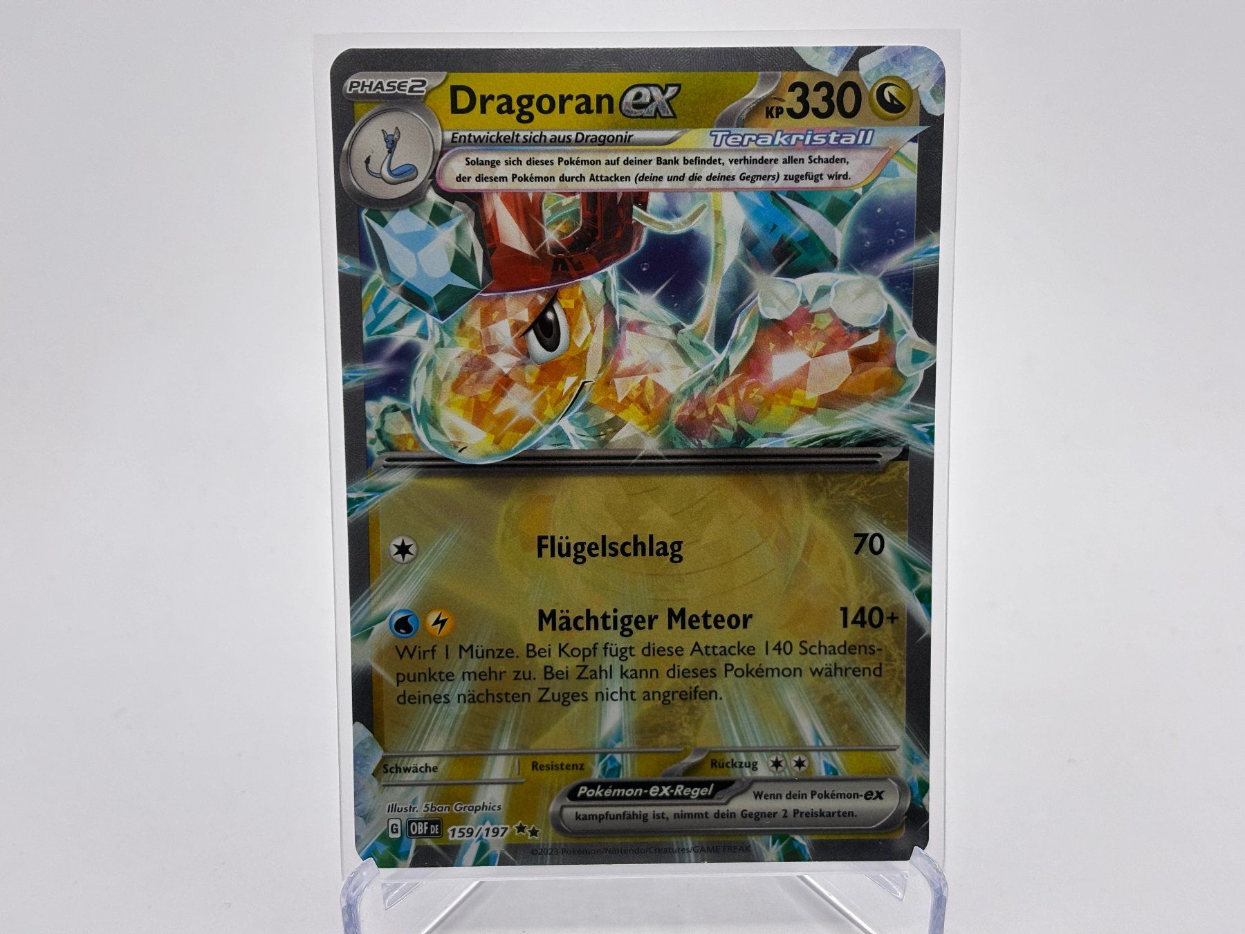 Pokémon Sammelbilder & Trading cards: Obsidianflammen - Dragoran ex  (OBF 159) - DE – Gebraucht aus Allschwil von Bullach