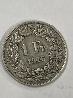 SVIZZERA 1 FR MONETA IN ARGENTO 1946 usata - circolata