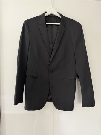 Black suit jacket male ZARA size 48