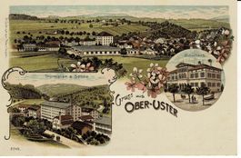 Gruss aus MAIENFELD GR sehr schöne Rahmenkarte!! gel. 1899!