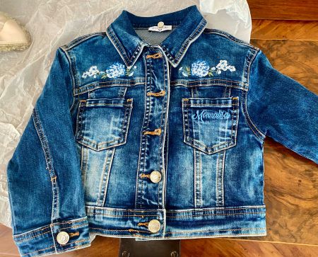 Monnalisa Jeansjacke mit Stickerei 4 J.