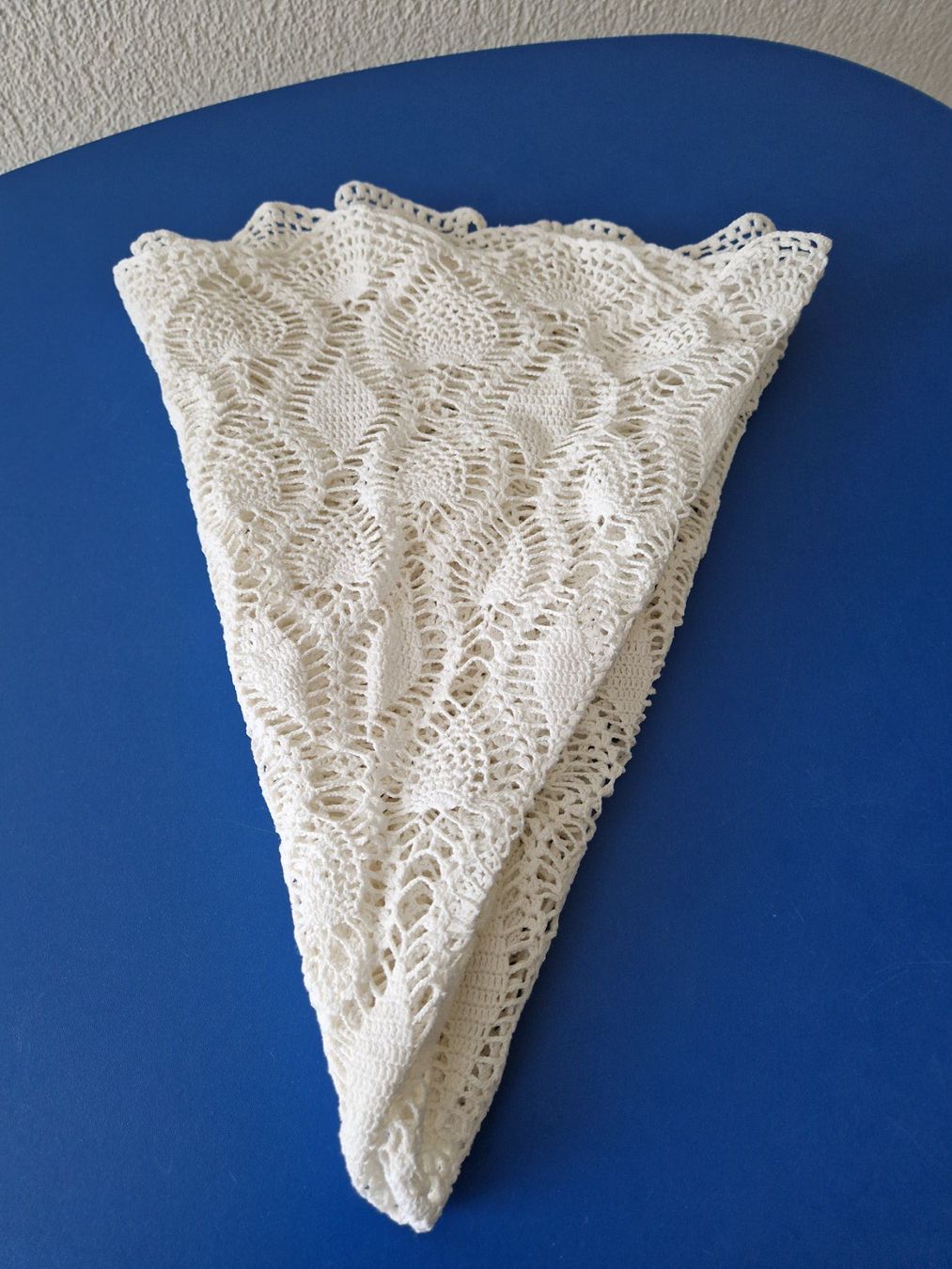 Coperte: runde weisse Baumwoll Spitzendecke ca. 90 cm – Usato da Münchenbuchsee venduto da Aare22 3