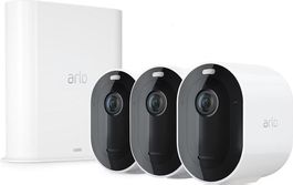 Arlo Pro 3 Spotlight Kamera, 3er Set weiss inkl Basisstation