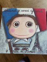 Joli cadre "quand je serai grand" 30x30 