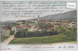 Delemont - Vue generale - Litho