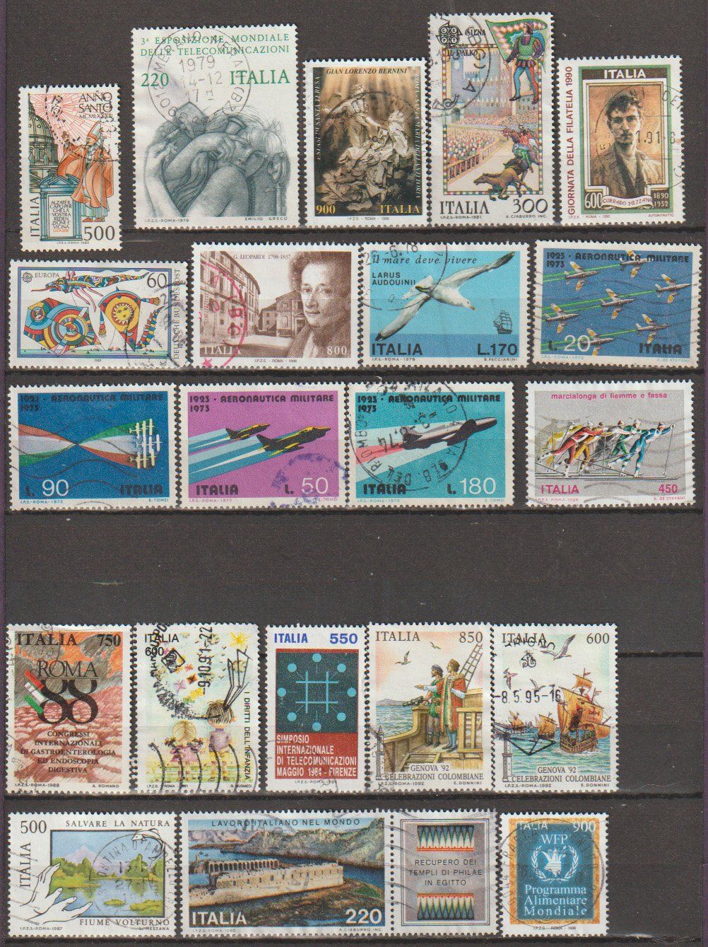 Tutti i francobolli: Italie 1950-1990 – Usato da Crans-Montana venduto da kira56 1
