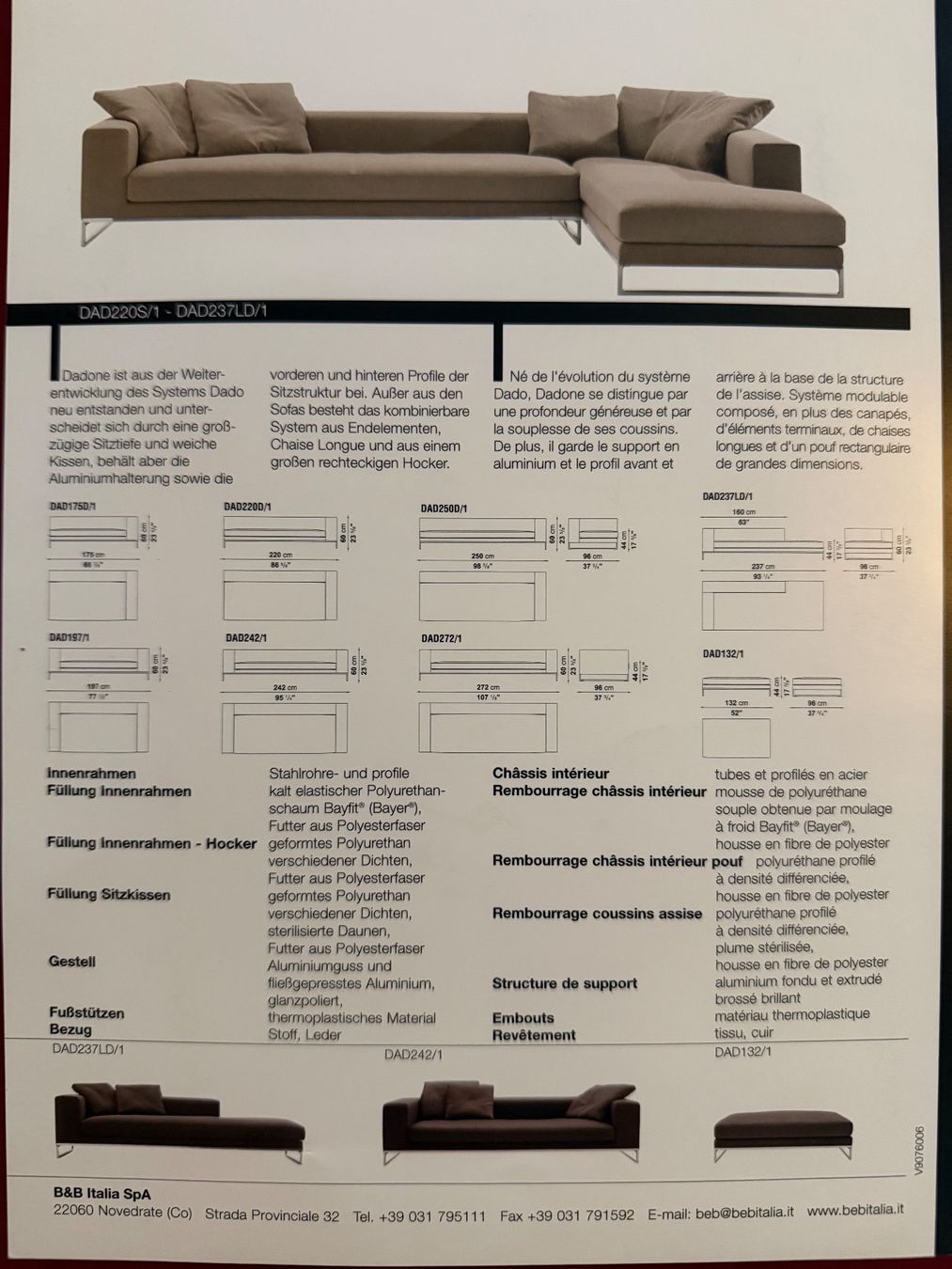 B&B Italia Divani: B&B Italia Designklassiker Ecksofa Dadone – Usato da Baar venduto da Spasa 2