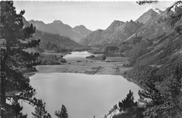 Silvaplana (GR) Silsersee mit Blick gegen Maloja