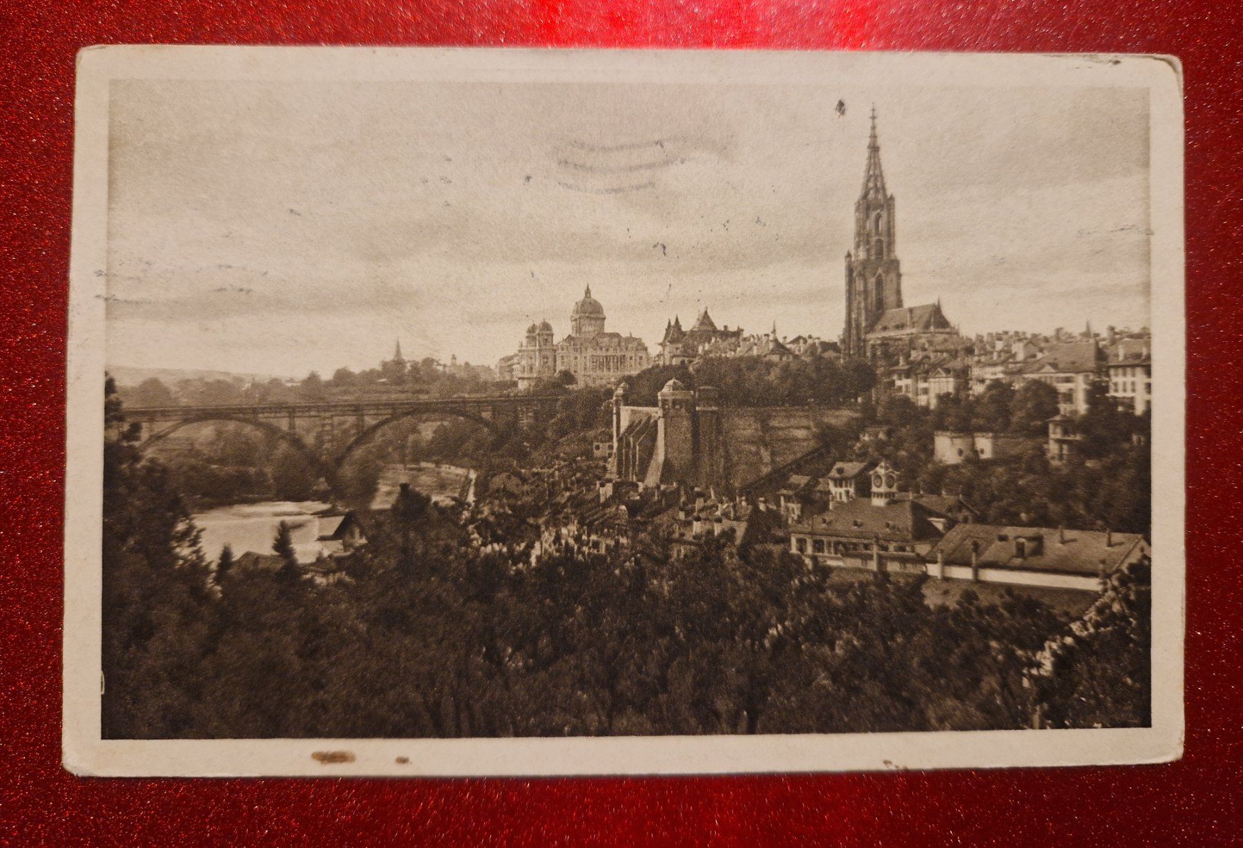 Ansichtskarten: Bern - Münster und Kirchenfeldbrücke 1918 – Gebraucht aus Melchnau von Fishel