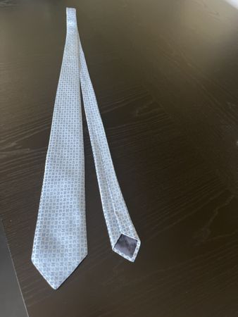 Hermès silk tie light blue super Zustand