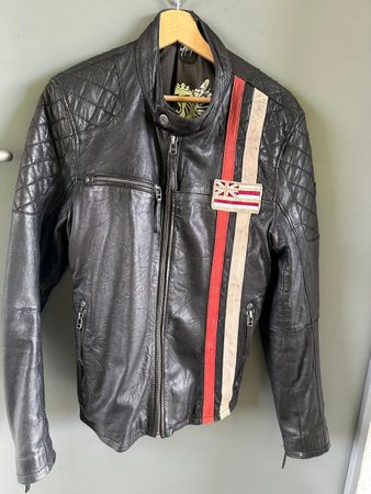 Gipsy Herren Schwarze Lederjacke Grösse S