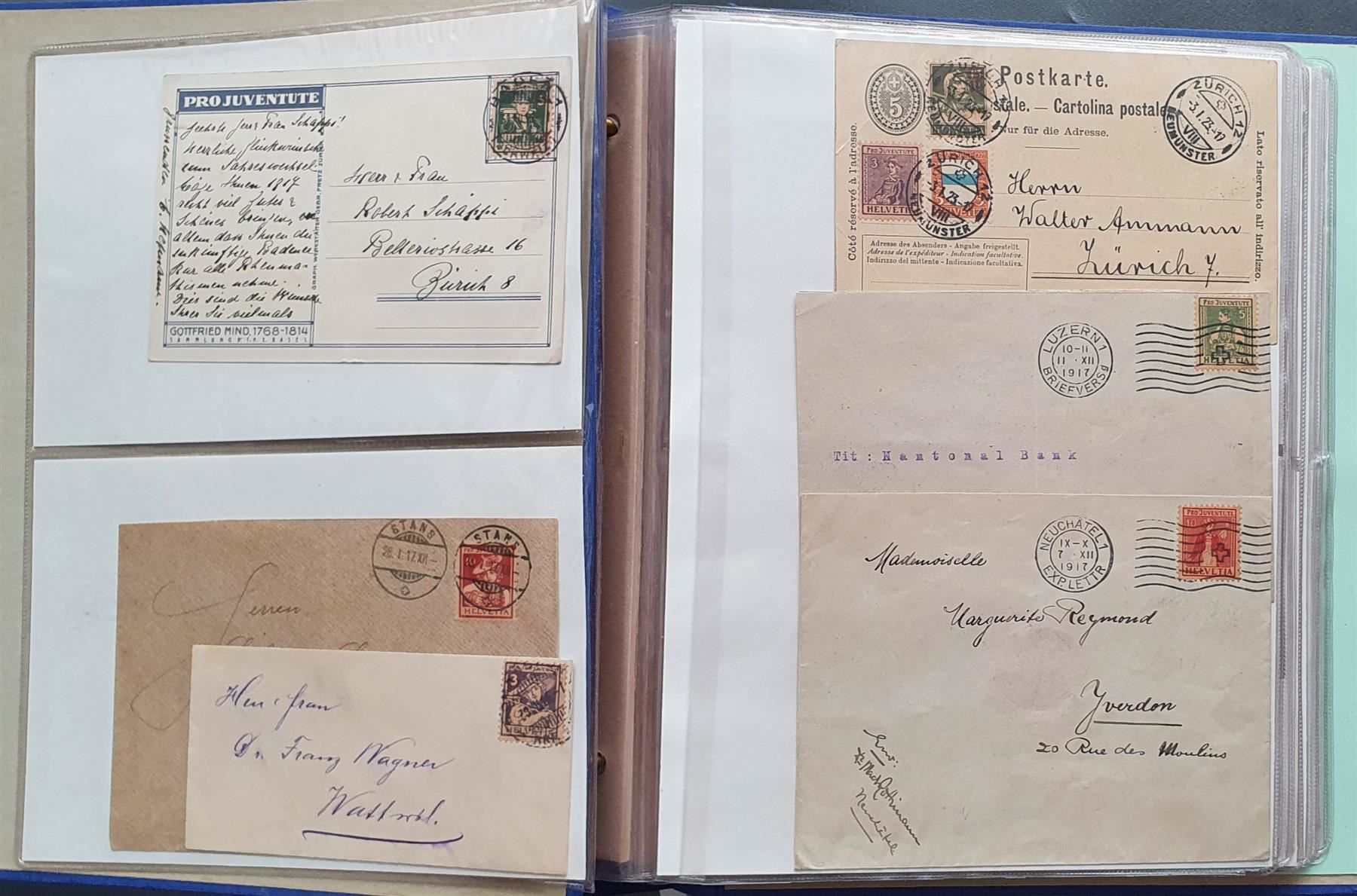 Alle Briefmarken: Posten von ca. 260 Belegen in 3 Alben – Gebraucht aus Kreuzlingen von Rschweiz1 6