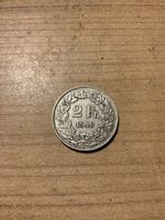 Sehr seltene 2 Schweizer Franken Silber Münze Jahrgang 1946