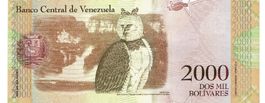 Venezuela 2000 Bolivares 2016 P-96 OWL UNZ
