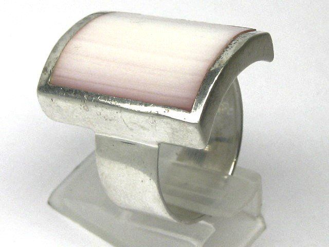 Anelli: Vintage Ring Silber 925 Perlmutt Gr. 59 – Usato da Ermatingen venduto da Decovin 1