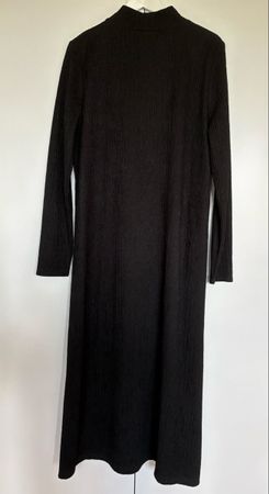 PIECESDamen Maxi Kleid Schwarz Grösse M Langarm