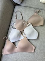 3 H&M classic bras 75B (beige & white)