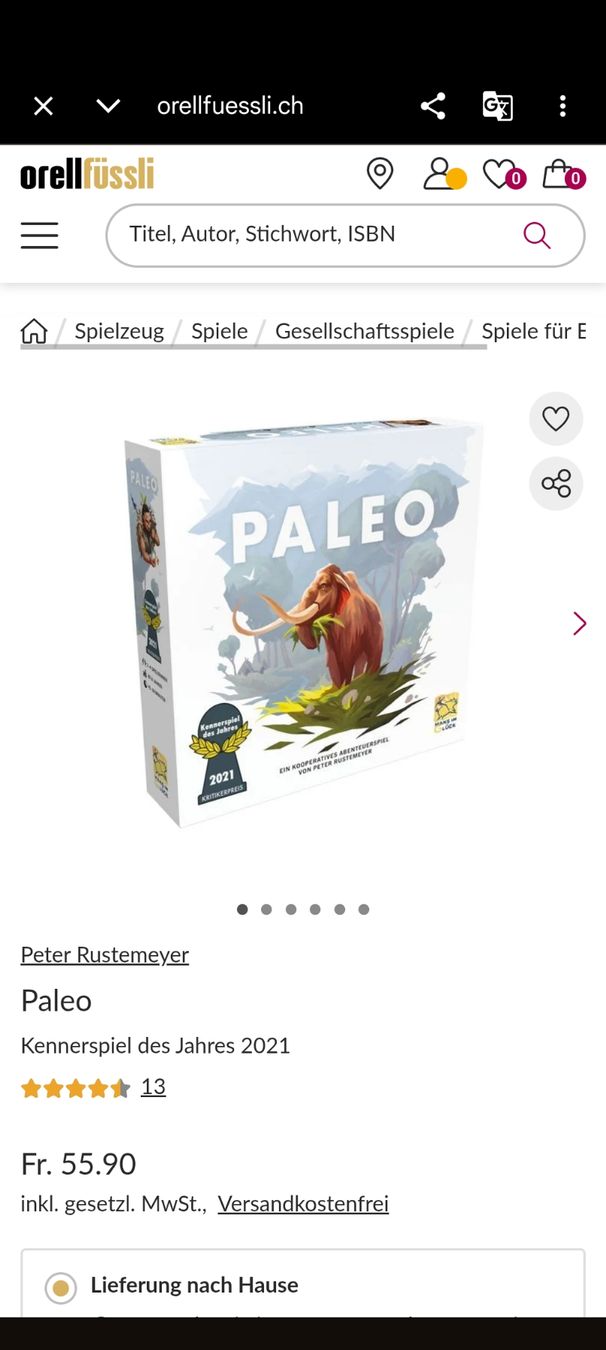 Giochi: Brettspiel Paleo neu – Nuovo e nell'imballaggio originale da Zufikon venduto da Tabea1108 2