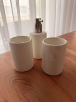 3-teiliges Badezimmer-Set Keramik Weiss (Migros) – Seifenspe