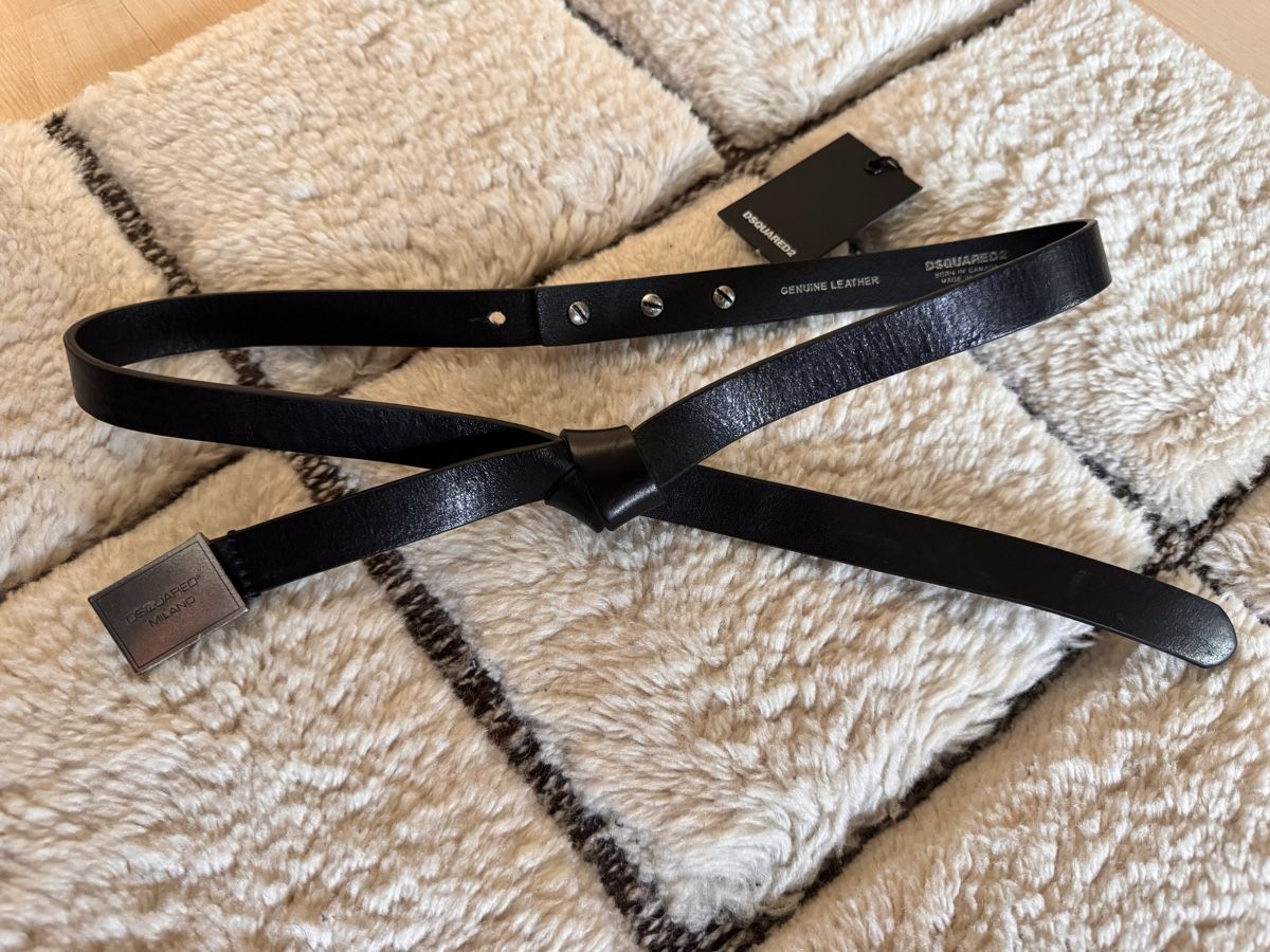 Dsquared2 Cinture: Schwarzer Dsquared2 Ledergürtel Milano, Grösse 75 cm – Usato da Wilderswil venduto da Renaissance1 3