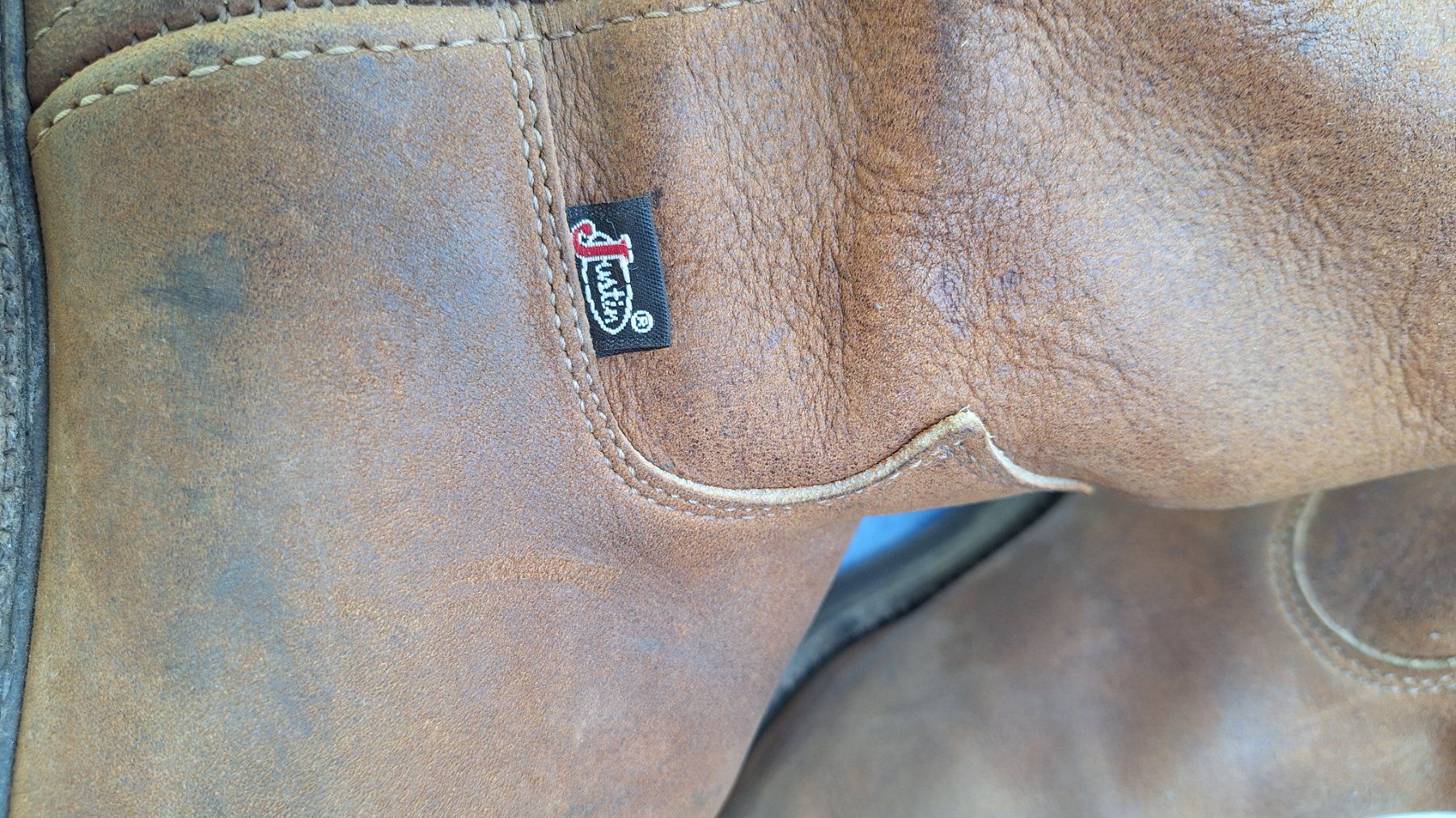 Scarpe da uomo: Vintage Justin Safetyboots mit Stahlkappe – Usato da Grabserberg venduto da Sahara947 1